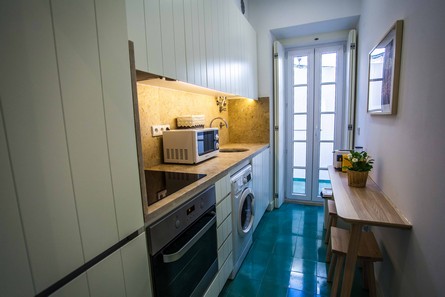Local Accommodation Apartments Long Term T1 Portugal Lisbon Amoreiras Flats 0 Cocina Pateodasbuganvilias