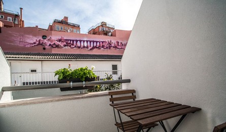 Local Accommodation Apartments Long Term T1 Portugal Lisbon Vila Marques Aguas Livres Balcony Pateodasbuganvilias