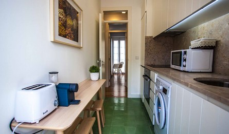 Local Accommodation Apartments Turisticos T2 Portugal Lisbon Amoreiras Flats 2 Kitchen Pateodasbuganvilias
